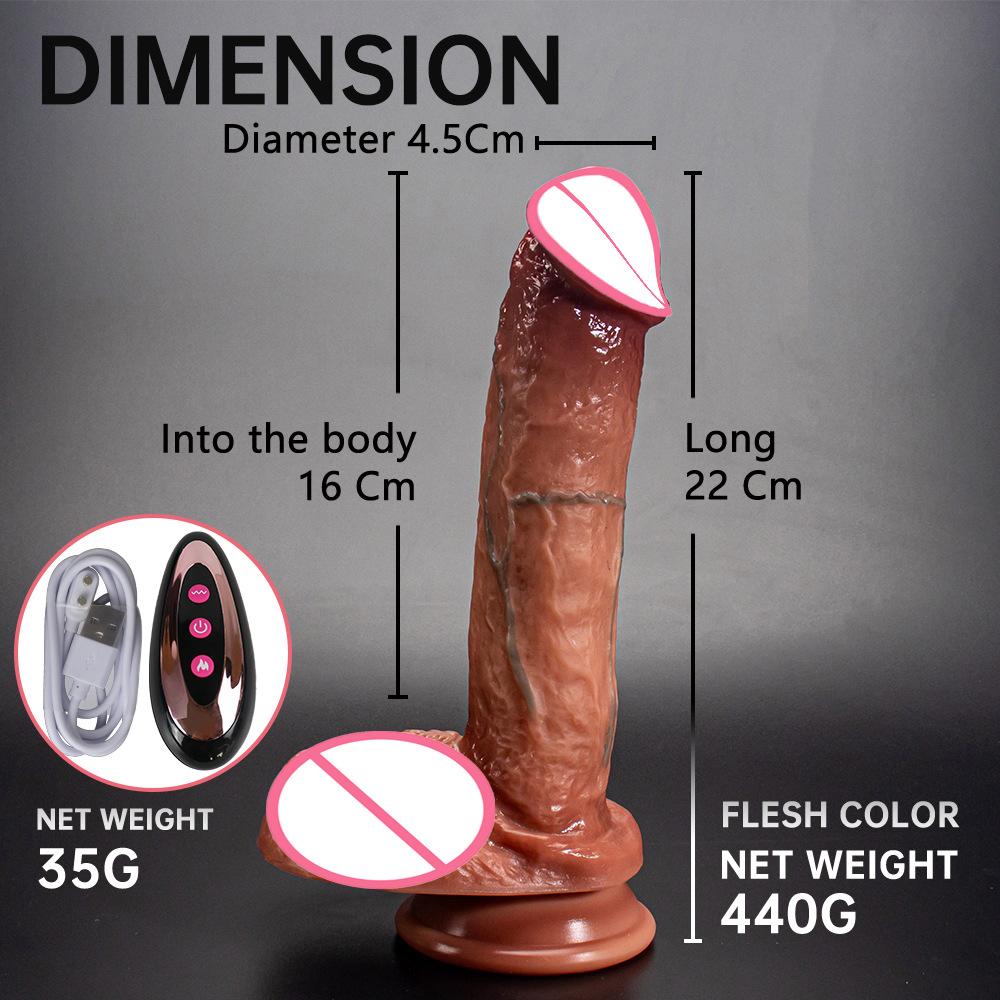 Thrusting Dildo Vibrator Sex Toys Realistic Heated Liquid Silicone Dildo Suction Cup Riding Moving Dildos for Vagina Anal Play Adult Toy for Women Men
