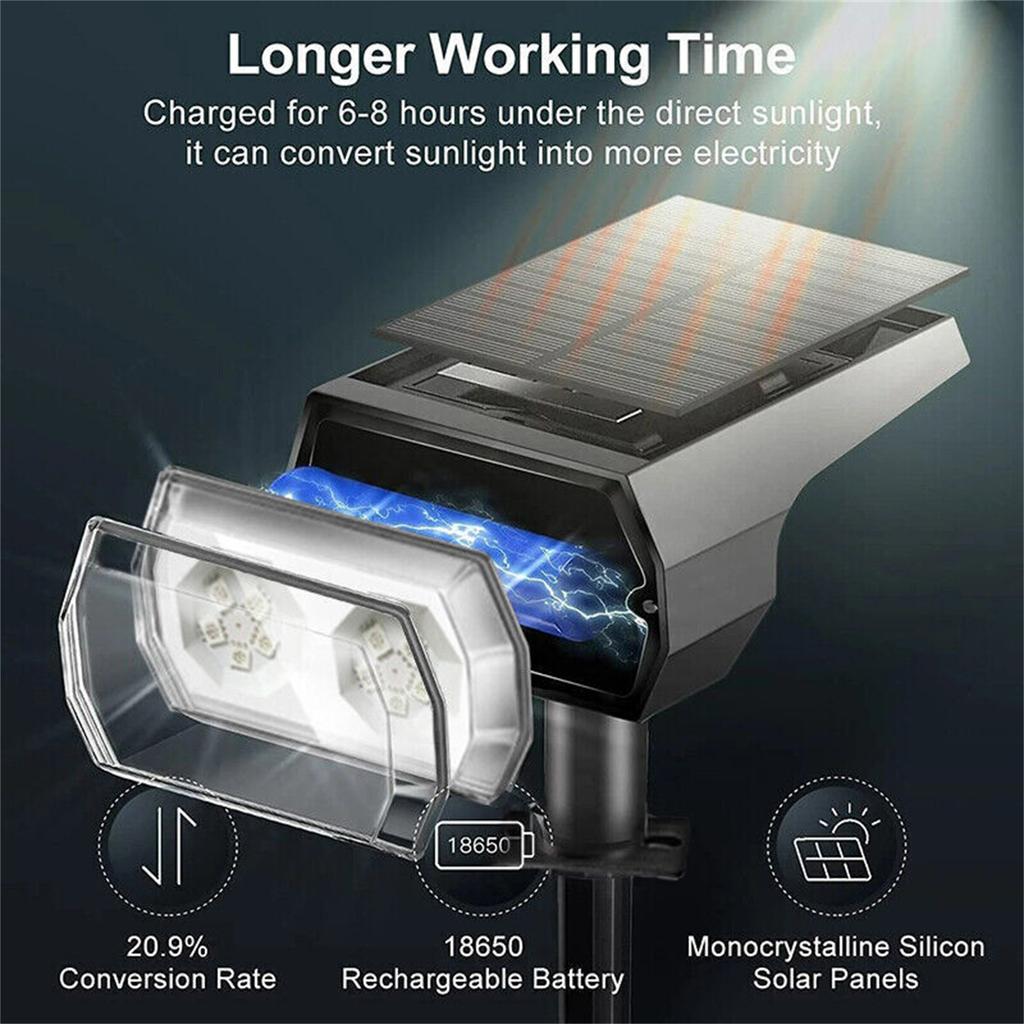 10 LED RGB Solar Spotlight Waterproof Outdoor Garden Courtyard Wall Lamp Light Control Ground Lights