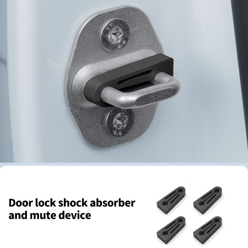 4Pcs Car Door Bumpers Silicone Shock Absorbing Pad for Quiet Closure Prevent Dents in Narrow Parking Spaces