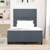 Boxspring Bed with Headboard Dark Grey 120 x 190 cm Velvet