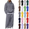 Ensemble sweat à capuche zippé et pantalon de jogging d'hiver pour homme - Tenue décontractée par temps froid