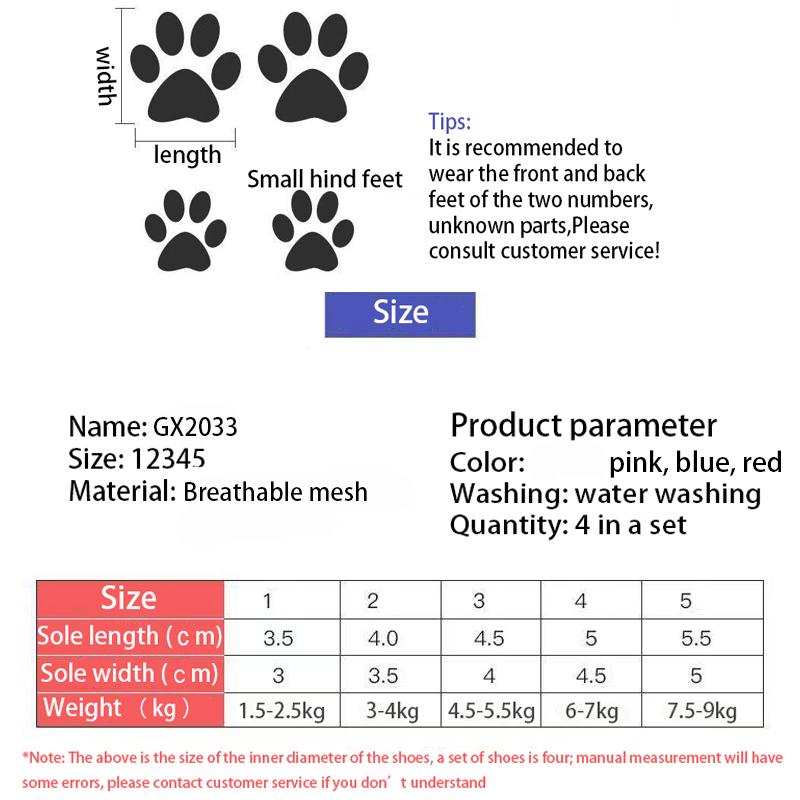 4 st/set Pet Dog Dog Shoes Four Seasons Sports Canvas Ball Skor Teddy Bichon Varm mjuk botten Små hundar