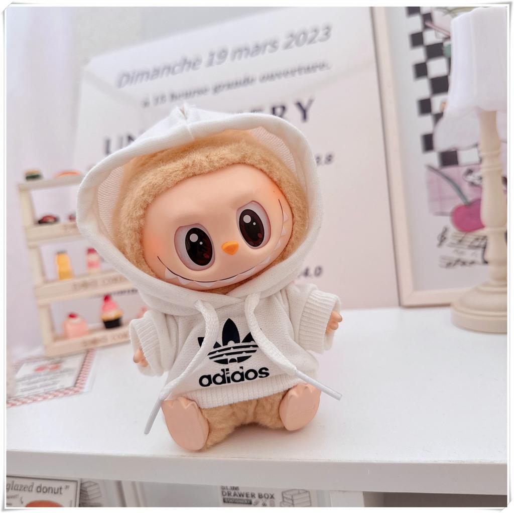 15/17cm Labubu V1 V2 Doll Clothing Fashion Hoodie and Pants Set Korean Idol Trendy DIY Doll Clothing Accessories Toy Gift