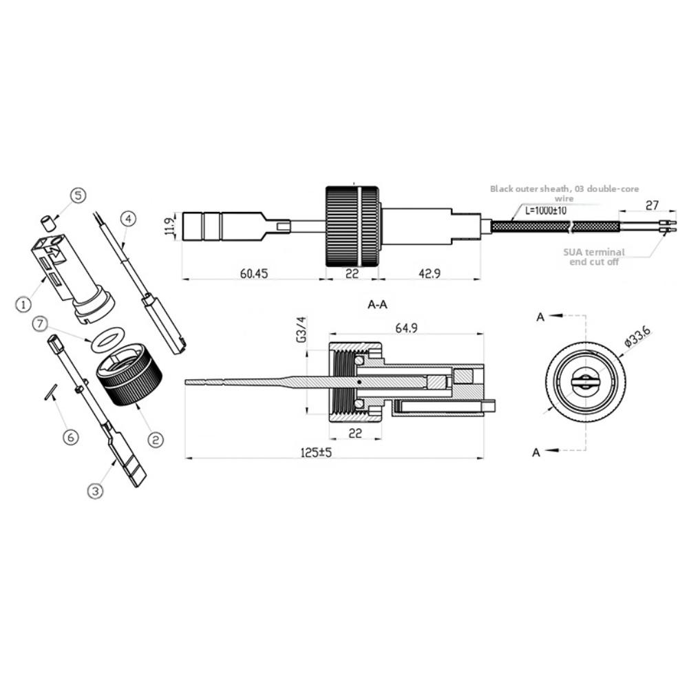 Flow Sensor Water Flow Switch For Air Source Heat Pumps 0 80 Paddle Flow Switch Wide Detection 0.75-15 L min Setting Accuracy 10