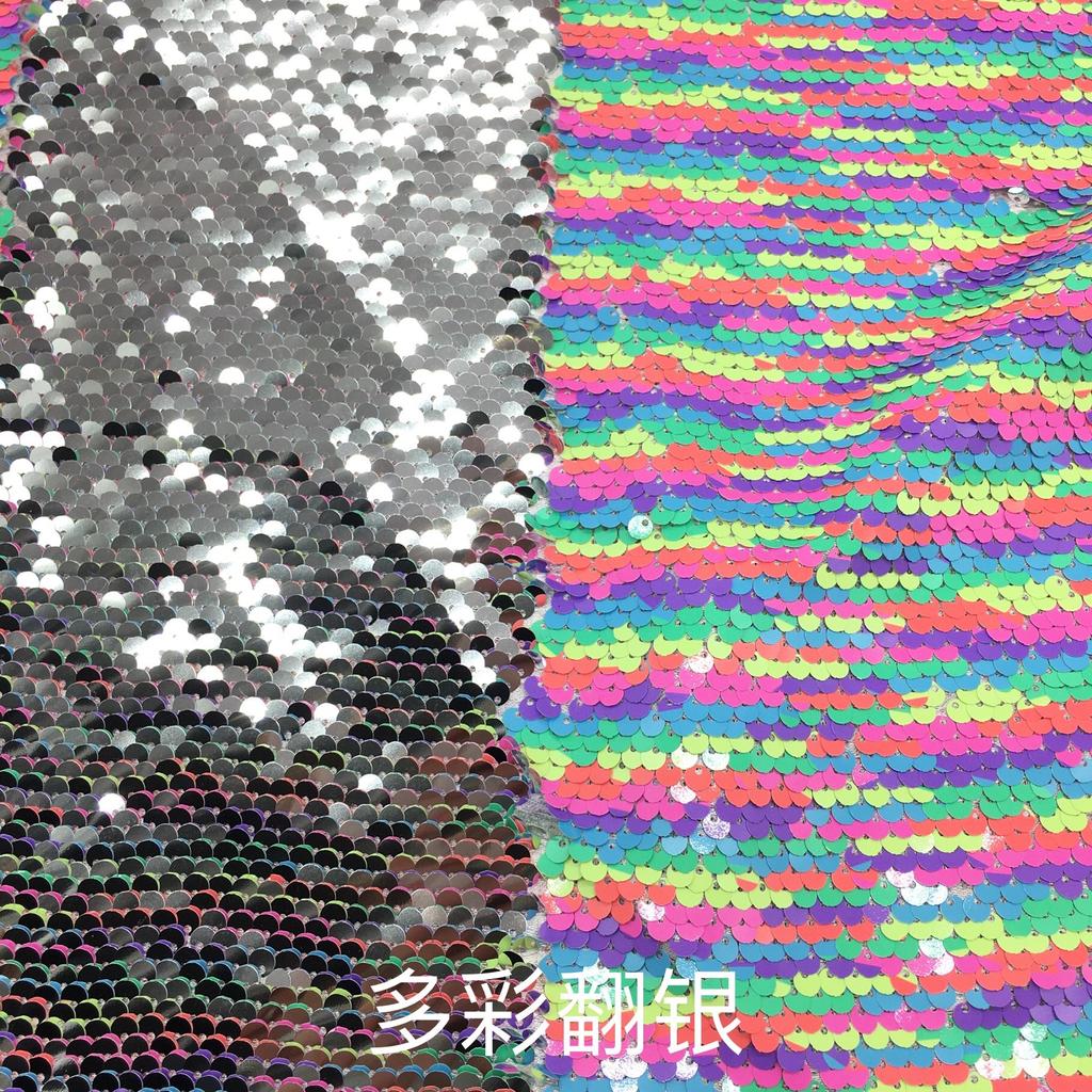 5mm Double-sided Flip-on Sequin Fabric for DIY Clothing, Bags ,background Wall Decoration of The Home