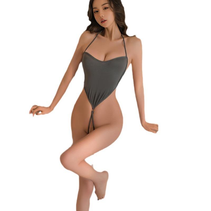Sexy spodní prádlo Horké bez zad Podvazkové bodyčko Přiléhavé Sexy Čistá touha Pyžamo Dámská Otevřená rozkroková Volná sada