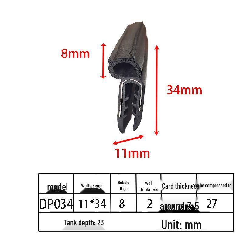 Customizable EPDM U-Shaped Rubber Sealing Strip for Electrical Cabinets and Car Doors