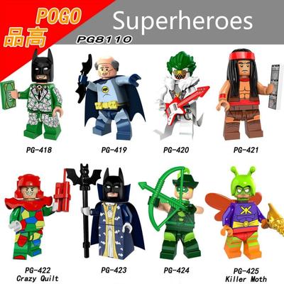 Joker Batman Minifigures Killer Moth Crazy Quilt Building Blocks Kids Toys PG8110