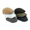 Unisex Reversible Cotton Flat Cap Japanese Style Dual Wear Ivy Cap Retro British Beret Sun Protection Cabbie Hat Duckbill Cap