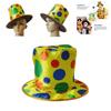 Halloween Party Performance Hat Clown Polka Dot Top Hat Magic Jazz Hat High Top Hat
