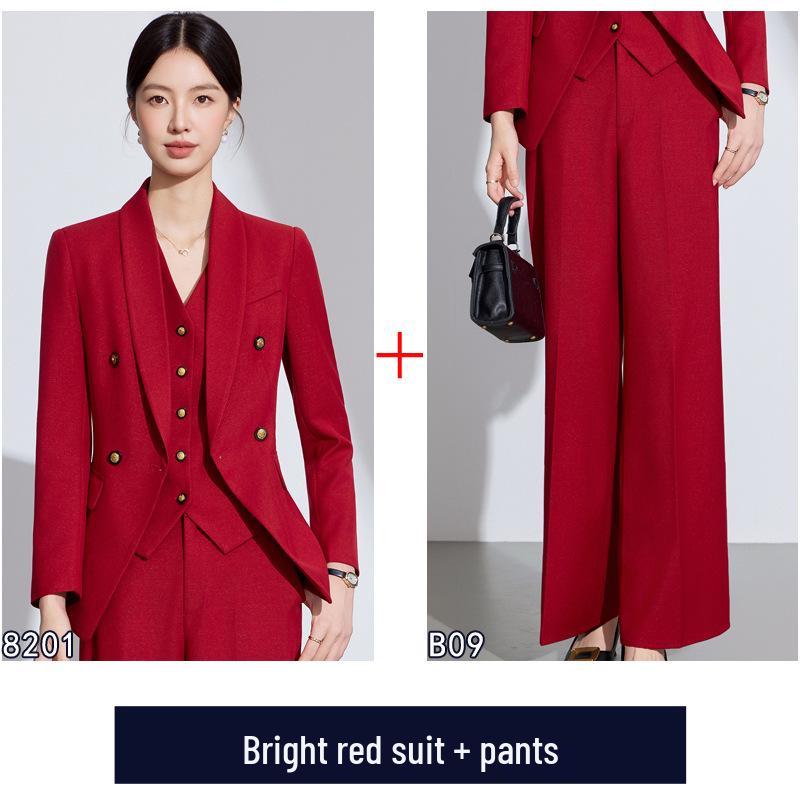 Damen Herbst/Winter Professioneller Anzug - Eleganter Stil für Hotelmanagerin oder Kosmetikerin Arbeitskleidung