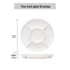 SMVP White Round 5-Compartment Melamine Serving Platter