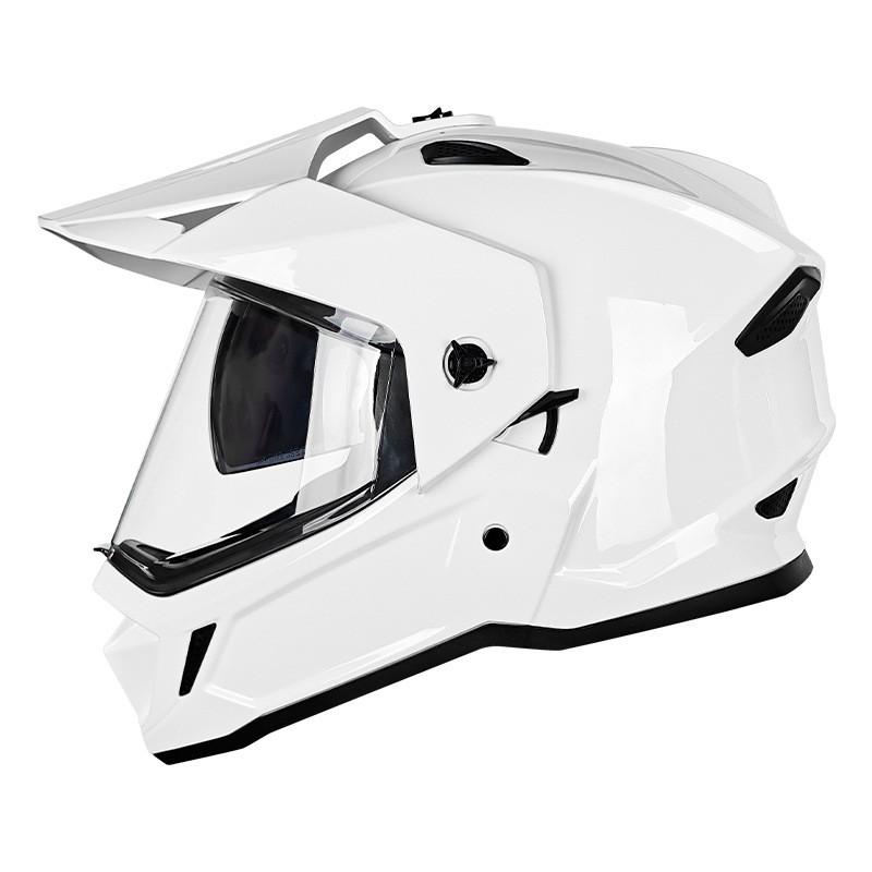 Dual Lens Full Face Motorcycle Helmet Off-Road Rally Dirt Bike ATV Racing DOT Certified ABS Carbon Fiber Style