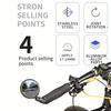 1pc Mountain Bike Folding Rearview Mirror Adjustable Handlebar Reflector End Mirror View Convex Bar Alloy Rear Aluminum