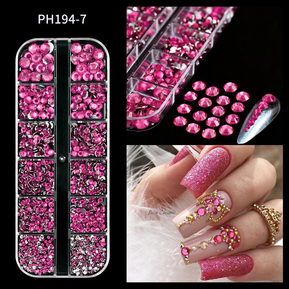 14pcs Resin Rhinestones Colorful Transparent Assorted Sizes Mixed Mini Gems Nail Art DIY Accessories