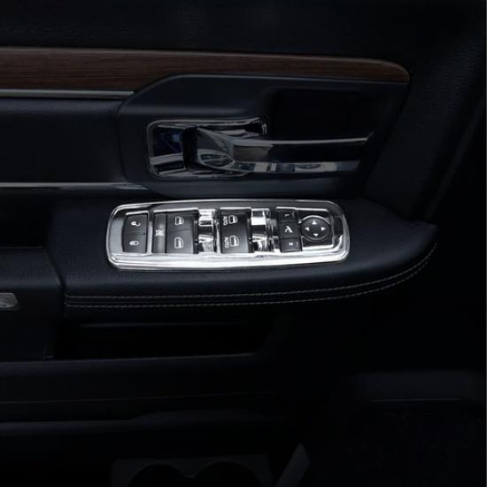 For 2011-2024 Dodge Ram 3500/2500 Chrome Window Lift Switch Button Cover Trim 4P