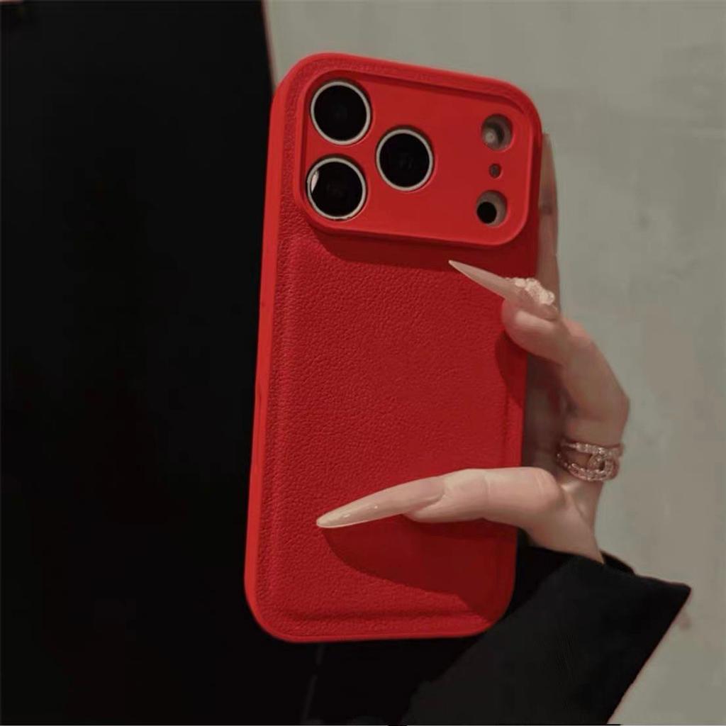 Autumn and Winter Premium Leather Apple 16 Mobile Phone Case IPhone17promax/15 Niche 14/13/12 Simple 11