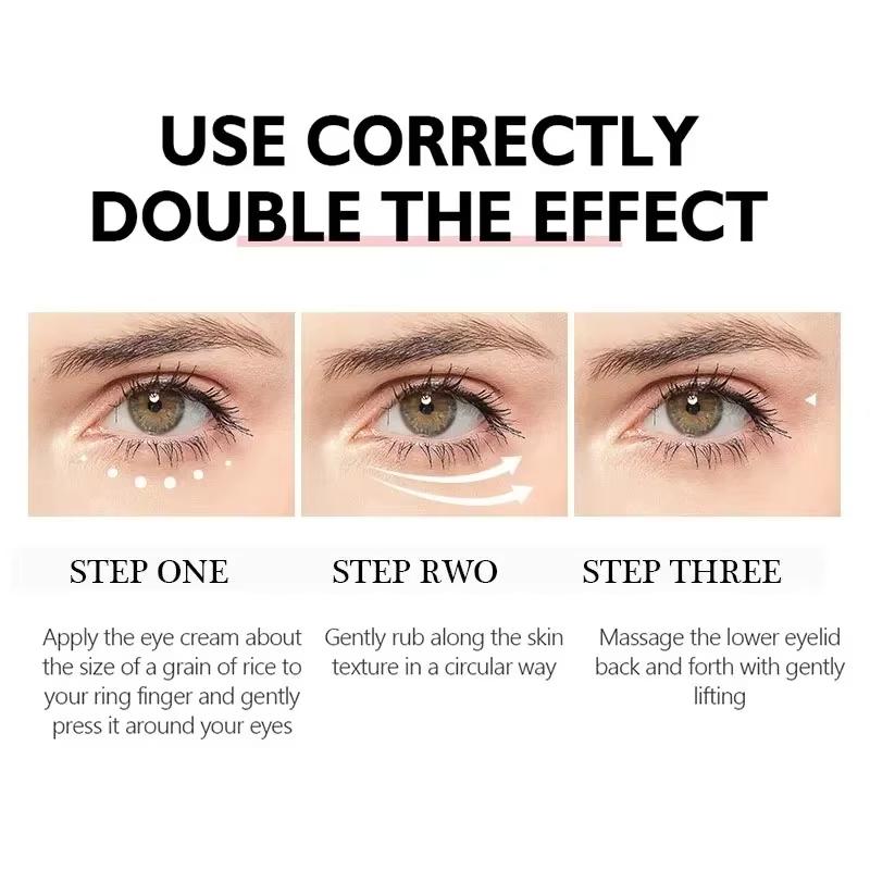Crema para Ojos con Niacinamida Elimina Ojeras Bolsas debajo de los Ojos Suero Hidratante con Ácido Hialurónico Contra la Hinchazón Gel para el Cuidado de los Ojos