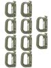 VIPERADE VAB1 Multipurpose with Molle Webbing Locks and Tactical Locking Carabiners for Molle Webbing Attachments On and Pouches 10-Pack D-Rings 1"