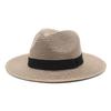 Unisex Summer Panama Sun Hat - Fashionable Straw Braid Fedora for Outdoor and Beach Wear.