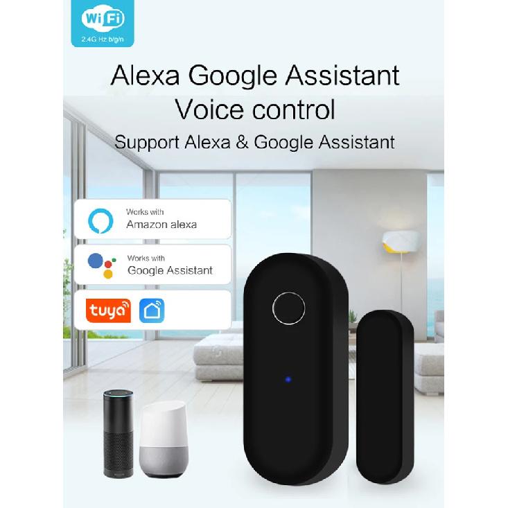 Tuya WiFi Door Sensor Close Open Window Detector Smart Life APP Remote Control Notification Home Security Alarm For Alexa Google