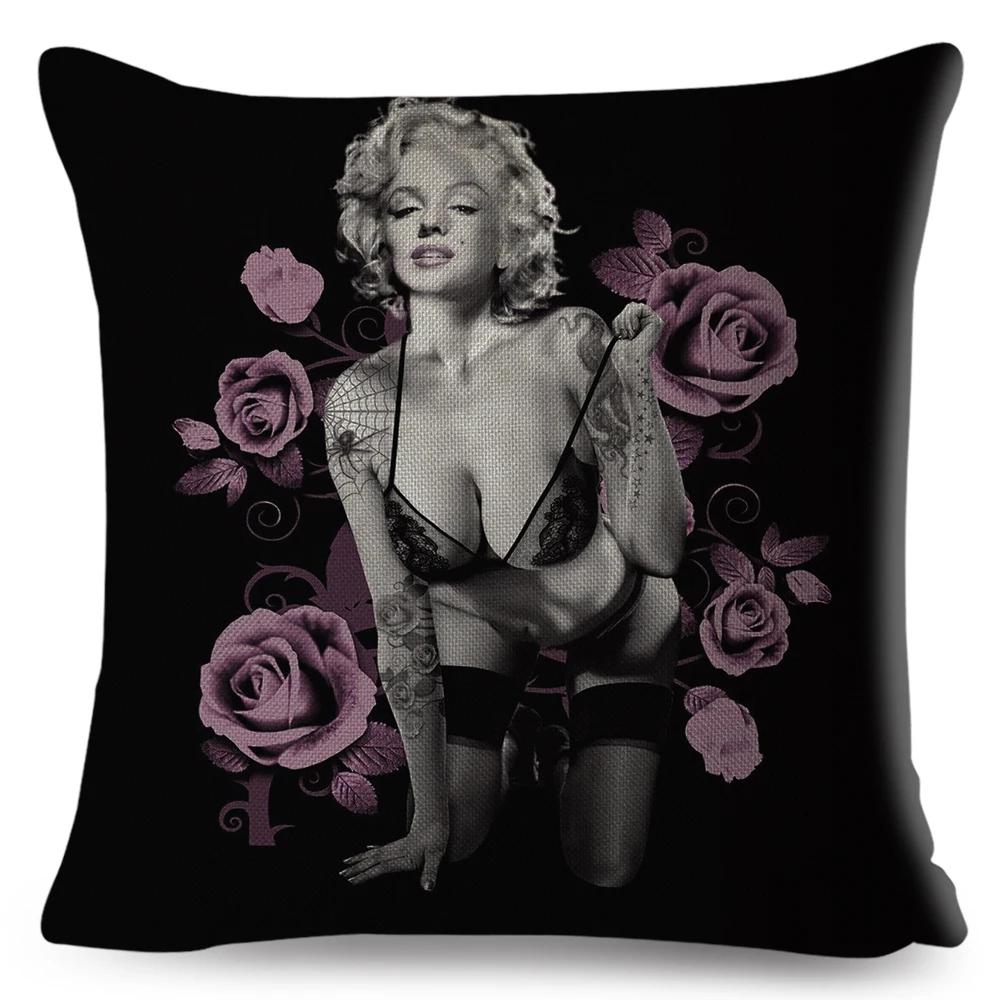 Mexico Chicano Sexy Women Skull Pillow Case Decor Cartoon Printed Girls Cushion Cover for Sofa Home Car Polyester 45*45cm