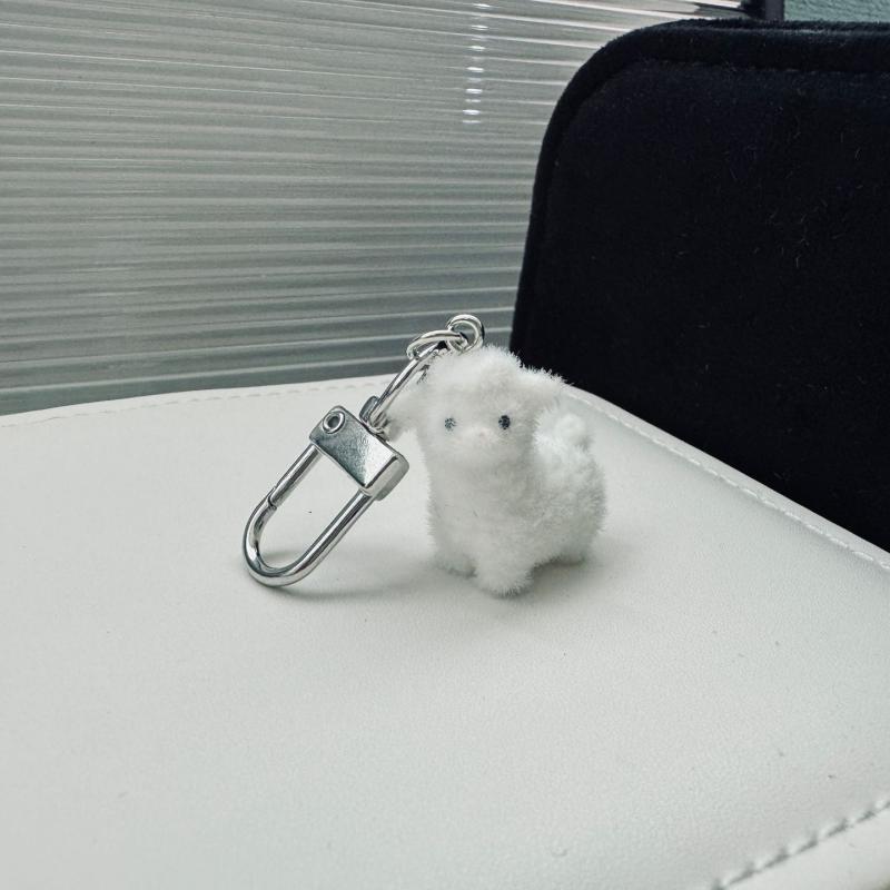 Cute Sweet Cartoon Animals Plush Sheep Keychain For Women Doll Backpack Pendant Accessories Friendship Gift