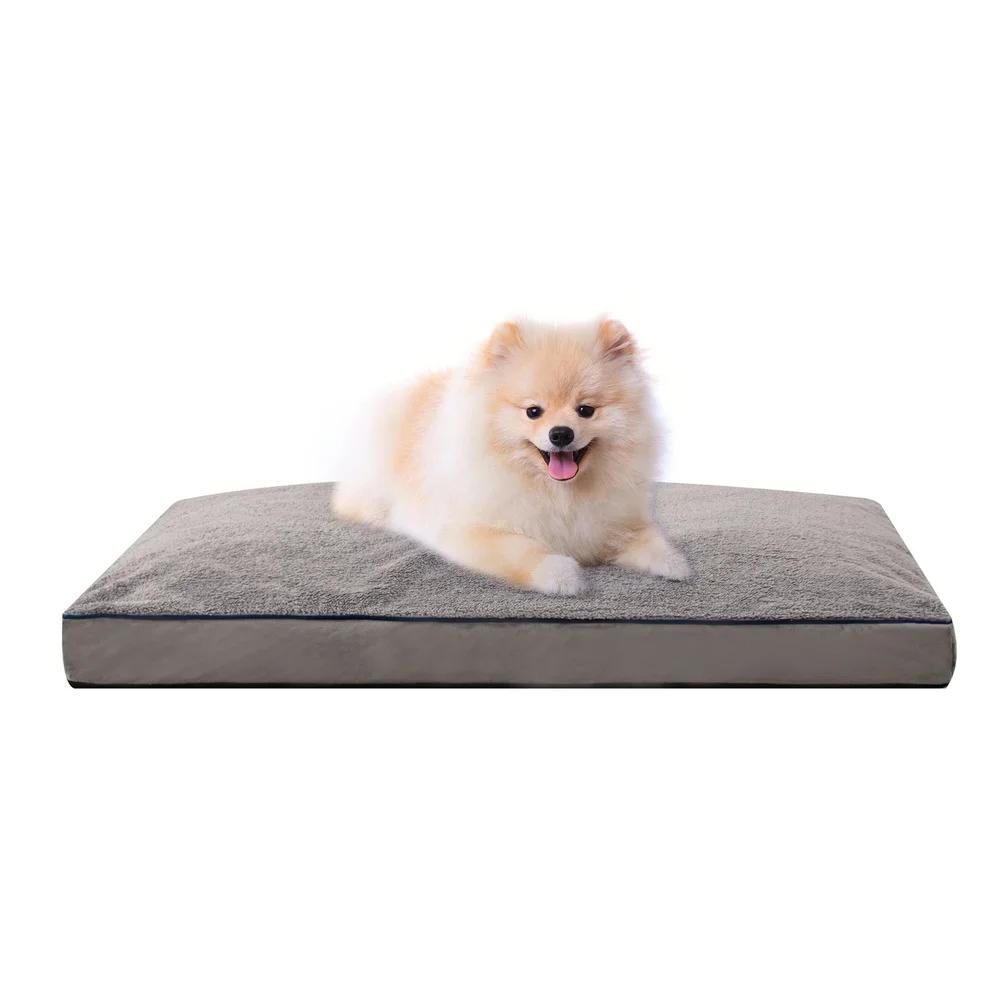 Luxury Dog Bed Removable Washable Cover Non-Slip Memory Foam Bedding Dogs Cats Crate Travel Comfort