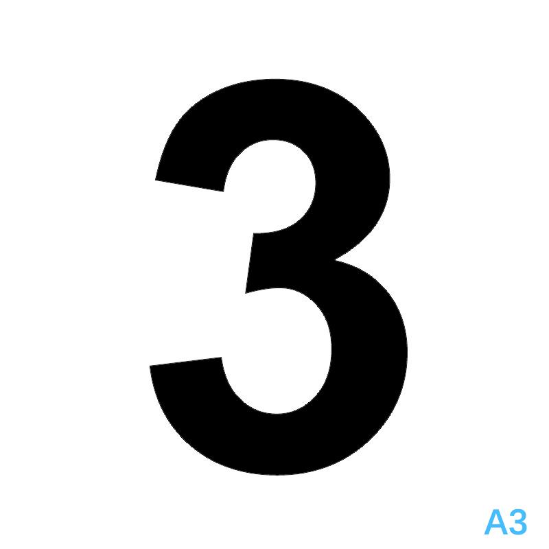 

Large 6.9-Inch (17.5Cm) Trash Cans Decal Sticker Self-Adhesive Number Stickers Wheeled Dumpsters Door Mailbox Garage Labels A3