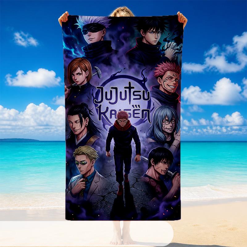 Jujutsu Kaisen Beach Towel, Soft Large Absorbent Towel For Beach Swimming Pool Travel Vacation
