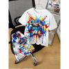 European and American Boys' Fashion Game Machine Printed Short Sleeved  Print Graffiti Shorts Set