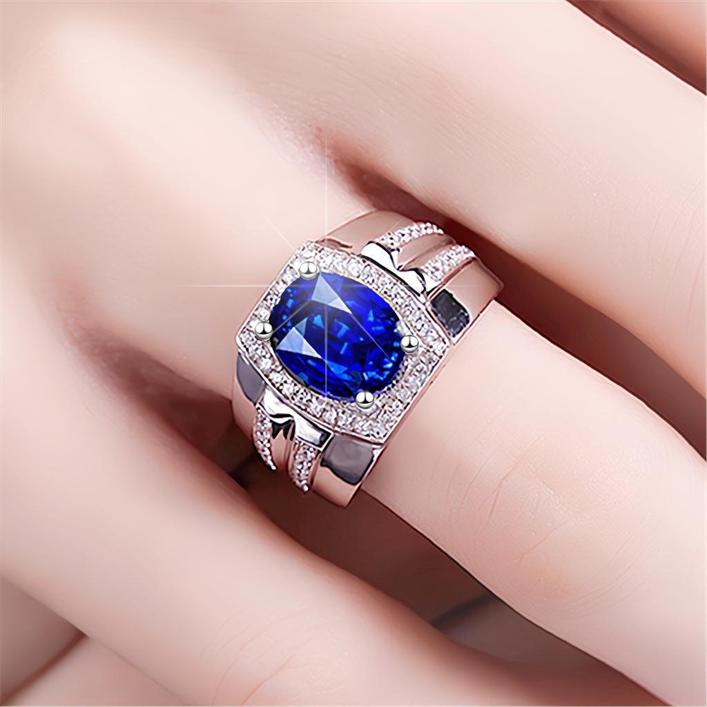 New 925 Sterling Silver Ring Shining Gemstone Simplicity Fashion Exquisite For Women Jewelry Wedding 18k White Gold Plated