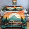 Outdoor camping enthusiasts Style Duvet Cover Pillow Case Bedding Set Quilt Cover Double Bed Home Textileextile Luxury Gift