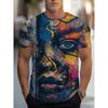 T-shirt da uomo con stampa grafica 3D retrò - Perfetta per l'uso quotidiano e le vacanze