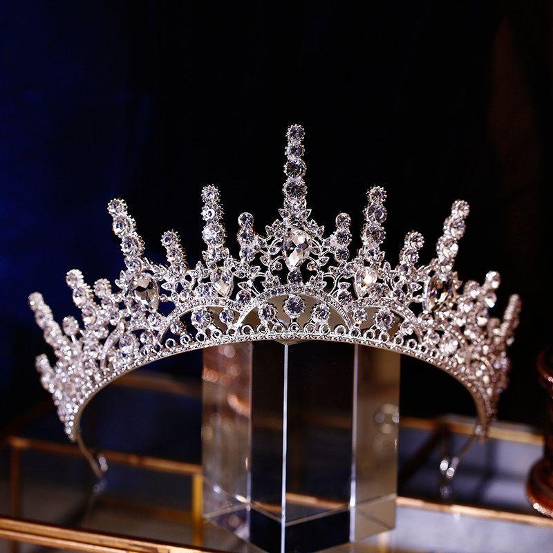 Bridal Wedding Elegant Crown Shiny Rhinestone Headdress