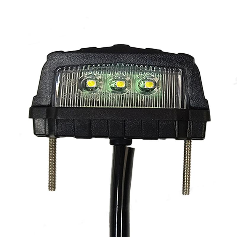 SEAMETAL Motorcycle License Plate LED Light 12V Universal Mini Moto Tail Lamps Brake Number Plate Indicator Motorbike Rear Light