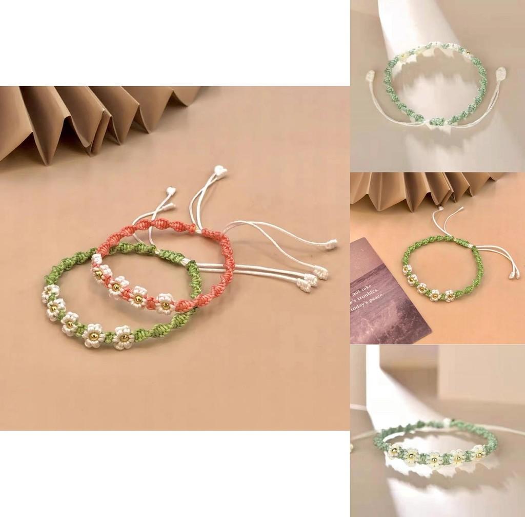 Daisy Delicate Handwoven Bracelet Unisex Retro Style Perfect Couples For