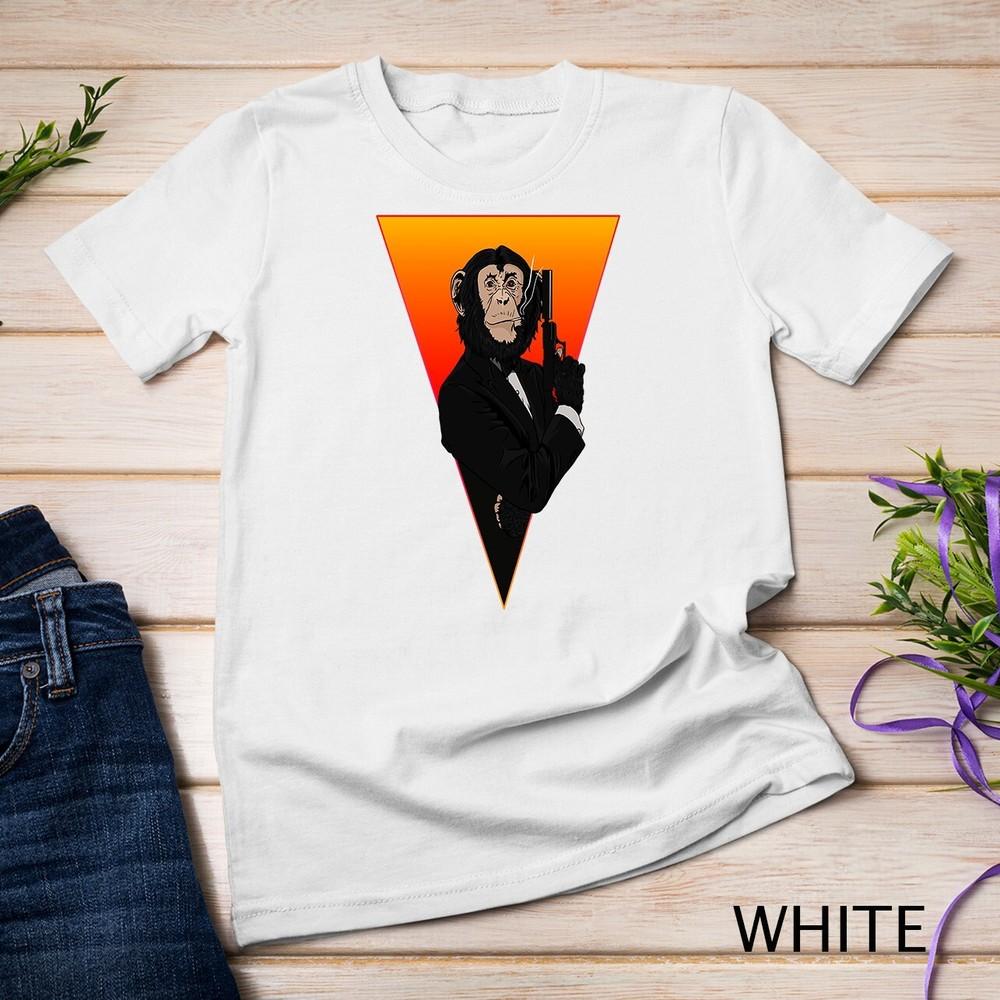 

Cool Agent Monkey Face Gift idea for Monkeys and Chimpanzee Unisex T-shirt S