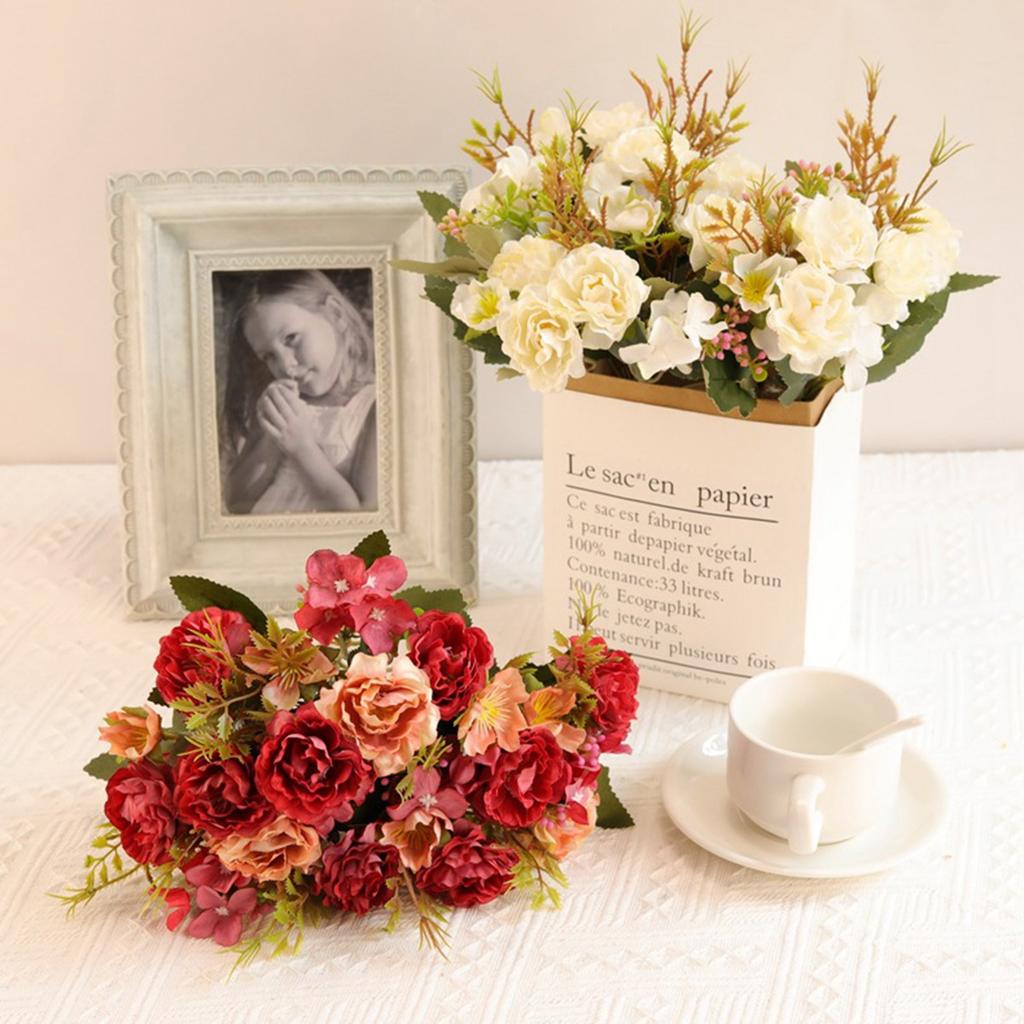 1/3pcs Artificial Flowers Silk Peony Rose Festival Home Room Outdoor Yard garden wreath Wedding bridal bouquet DIY Gifts Decorat