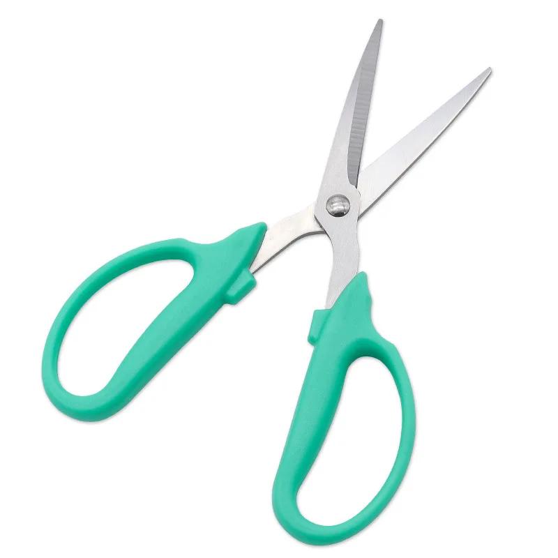 Straight Head Stainless Steel Sharp Pruning Shears ABS Antiskid Handle Hand Tool Household Green Garden Prune Scissors Kitchen