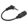 10cm 90 Degree Elbow Cable 3 Pole 3.5mm Male to Female Audio Cable  for Audio Devices