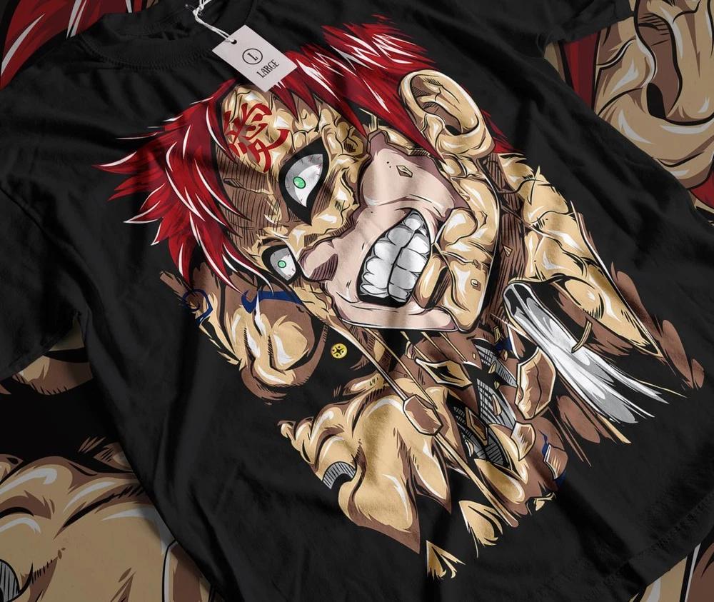 Gaara Tshirt Kanji Of The Sand Naruto Uzumaki Shippuden Black Shirt All Size S