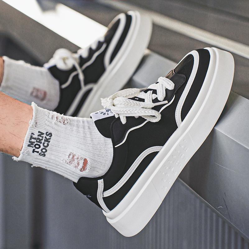 

Тканевые туфли 2024 года, лето, новые модные, толстые подошвы, повышенный комфорт, противоскользящие, универсальные, модные, легкие, повседневные, спортивные туфли 39 чёрный