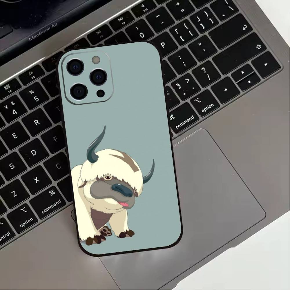 A-Avatar 12A-Appa Y-Yip Custodia per Telefono Per iPhone17,16,15,14,13,12,11 Plus,Pro Max Copertura Nera Morbida
