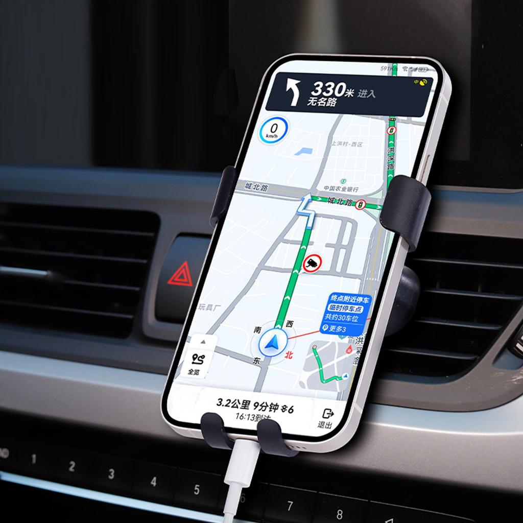 Car Phone Mount Universal One Hand Operation Firmly Hold Air Vent Clip Auto Lock Cell Phone Holder