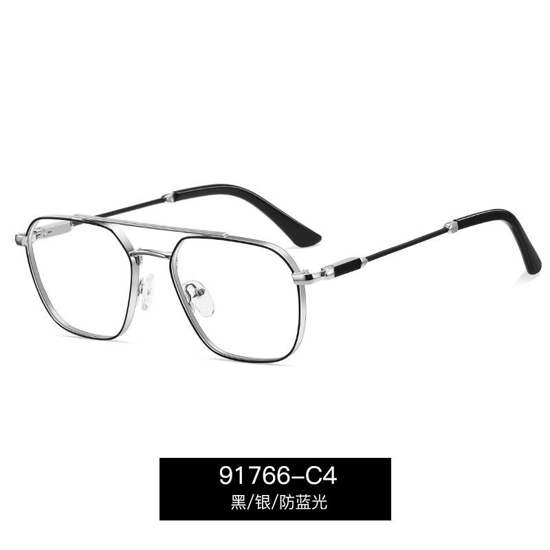 Metal Frame Blue Light Blocking Reading Glasses For Men Rero Double Bridge Square Eyeglasses Presbyopia Glasses