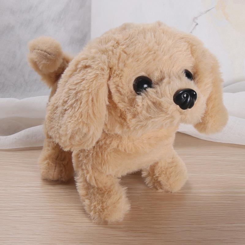 Electric Simulation Dog Plush Toys Interactive 18Cm Dog Robot  Walking Barking Tail Wagging Toy For Kids Birthday Christmas Gift