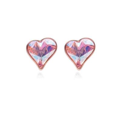 Enone Women's Aurora Crystal Rose Gold Earrings Rose