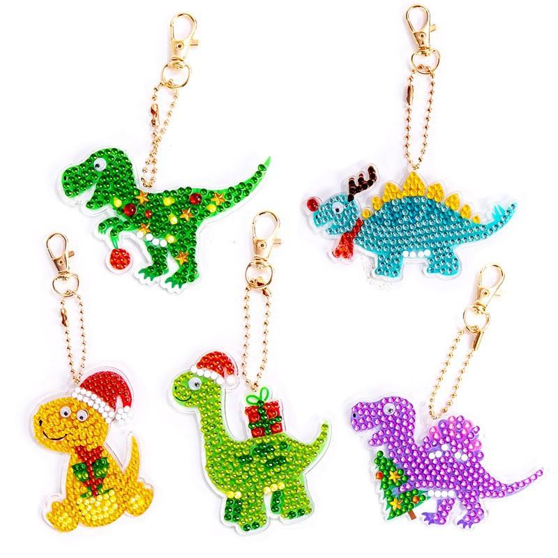 New Diy Diamond Painting Keychain Handmade Acrylic Pendant Jewelry Christmas Single-Sided Diamond Decoration Diamond Painting