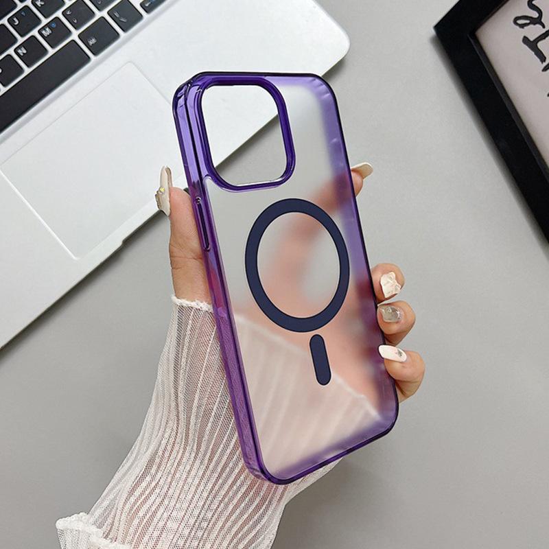 IPhone 16 Průsvitný magnetický kryt pro MagSafe - Nárazuvzdorný akryl pro iPhone 13/14